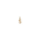 Charm letra S peque&ntilde;a en oro 18k